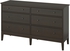 IDANÄS Chest of 6 drawers - dark brown stained 162x95 cm