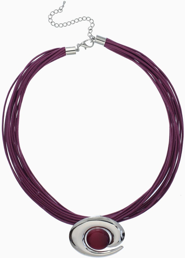 Alexa Starr 15 Row Cord Necklace with Swirl Bead