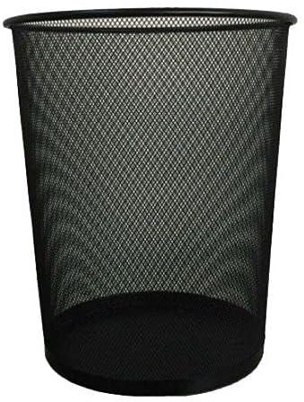 Partner Metal Mesh Waste Bin Round Large Black5643453800_ with one years guarantee of satisfaction and quality