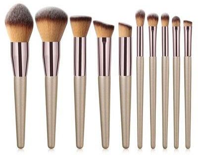 10-Piece Makeup Brush Set Multicolour