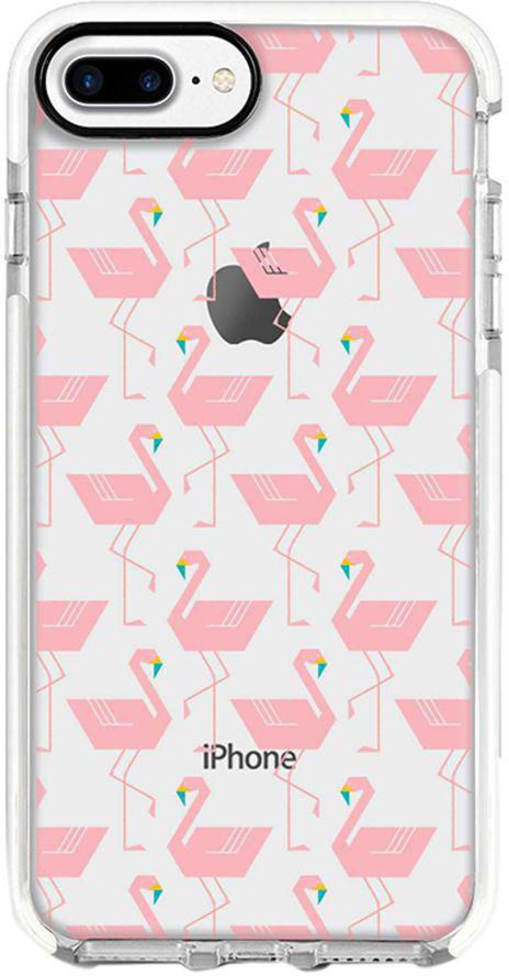 Protective Case Cover For Apple iPhone 7 Plus Feminine Flamingos