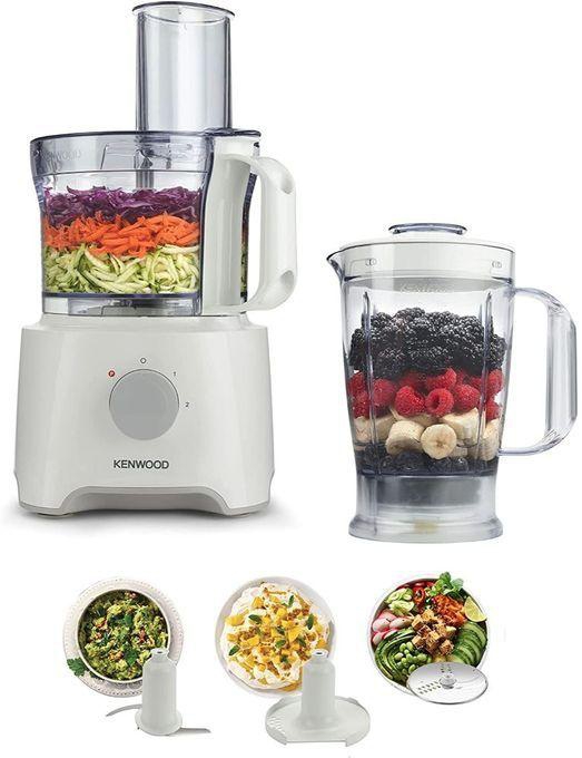 Kenwood FDP301.WH Multipro Compact Food Processor – 800W - 2.1 Liter