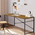 Desk, 120 cm, Black / Brown - H01146