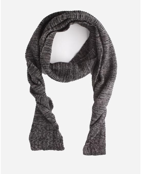 Ravin Knitted Scarf - Black & Grey