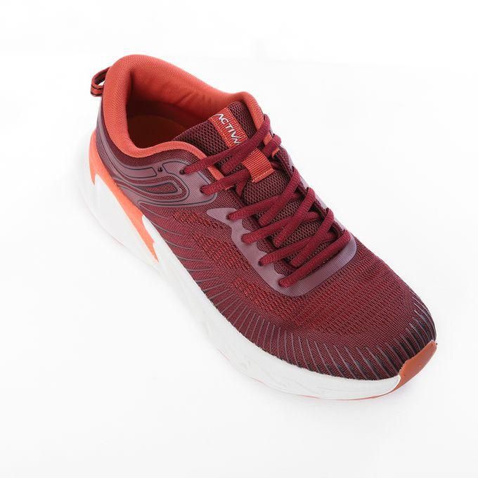Activ Red Sneakers With Orange Details & Rubber Sole