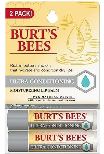 Burts Bees Ultra Conditioning Lip Balm Twin Pack for Unisex 2 x 0.15 oz Lip Balm