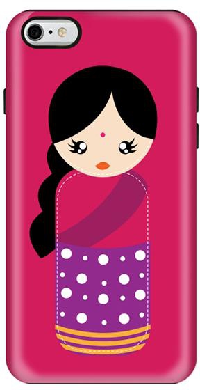 Stylizedd Apple iPhone 6 Premium Dual Layer Tough Case Gloss Finish Indian Doll