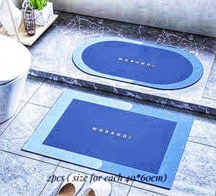 2 Pcs Of Anti-slip Bathroom Floor Mat