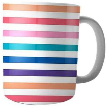 Printed Coffee Mug White/Pink/Blue Standard