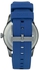ساعة سيليكون دائرية انالوج بعقارب بمؤشرات مختلفة اللون للرجال من هوجو 1530013 - ازرق
