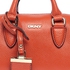 DKNY R2610401-800 Chelsea Vintage St Mini Round Satchel Bag for Women - Leather, Orange