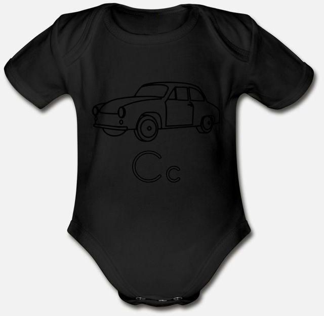C Is For Car Organic Short Sleeve Baby Bodysuit