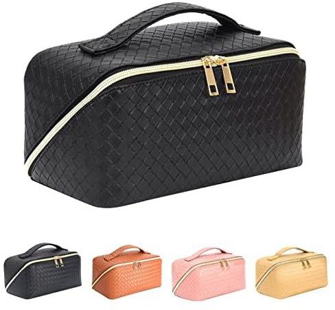 ZAUKNYA Makeup Bag Large Capacity Travel Cosmetic Bag, carry on, Daily Life and Travel,large Capacity Cosmetic Bag, Black, Xkhzb, HZB, carry on