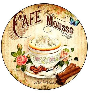 Cafe Mousse Printed Fridge Magnet Beige/Brown/Green 5.5cm