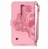 Double Embossed Skull Head PU Phone Case for LG  LS775 - Pink