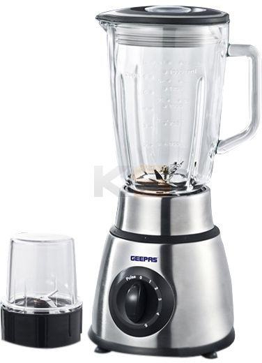 Geepas 2 in 1 Blender with Mill,Silver and Black (GSB5056)
