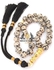 Exclusive Design Natural Jasper 18k Gold Plated Handmade Tassel Prayer Beads