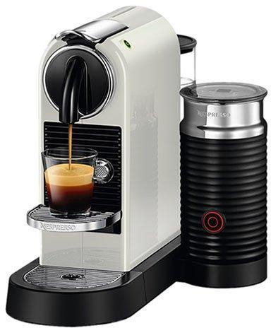 Nespresso Citiz and Milk Coffee and Cappuccino Machine, 1710W, 1L, White
