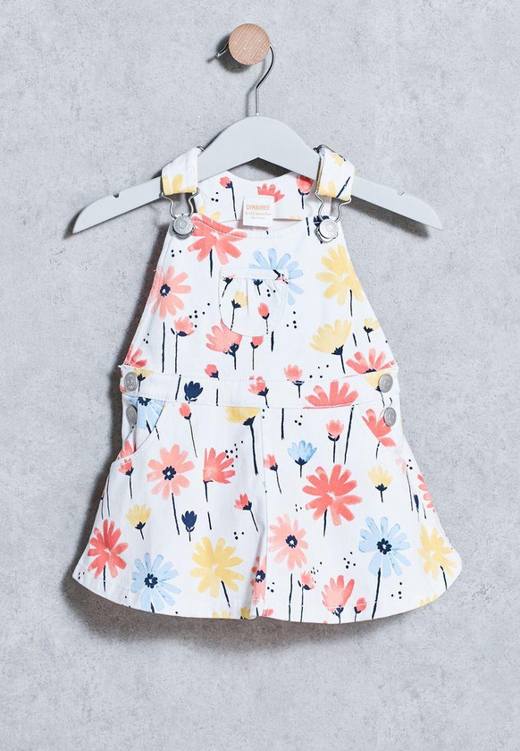 Infant Floral Overall Dress
