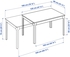 EKEDALEN طاولة قابلة للتمديد - أبيض ‎120/180x80 سم‏