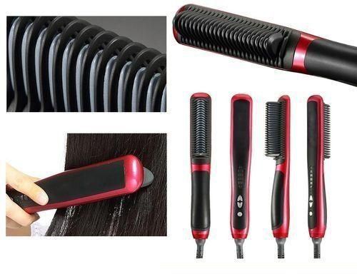 Generic ASL  908  Hair  Straightener  Brush PTC Heating Red 