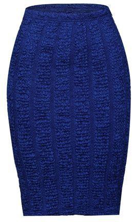 Fitted Classic Ladies Skirt Blue