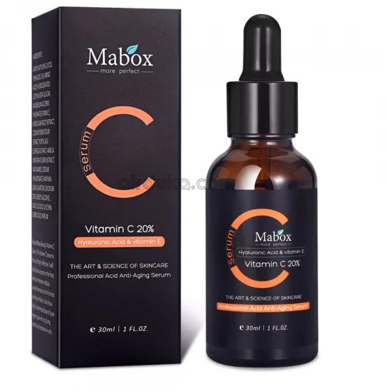 Mabox Vitamin C Serum With Organic Hyaluronic Acid And Vitamin E