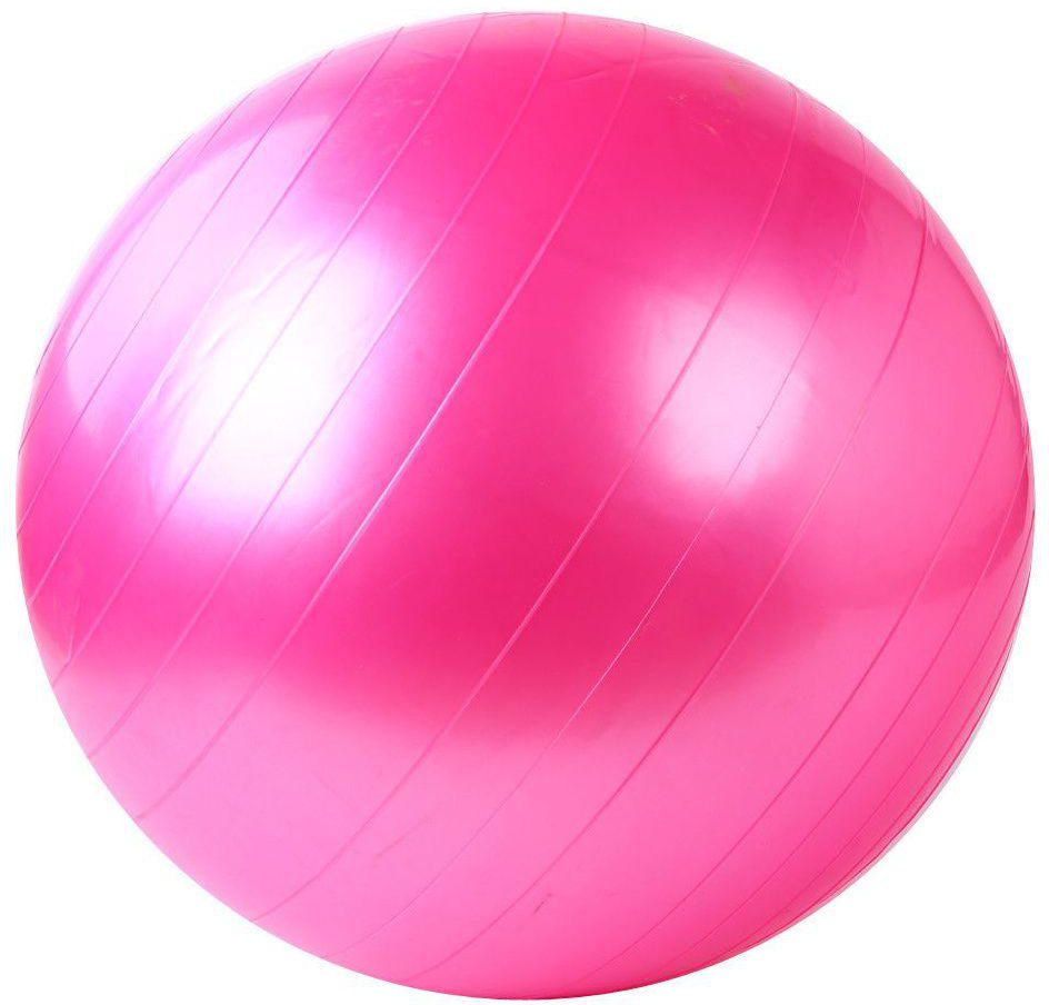 65cm Balance Stability Pilates Ball for Yoga Fitness Exercise With Air Pump Rose Red