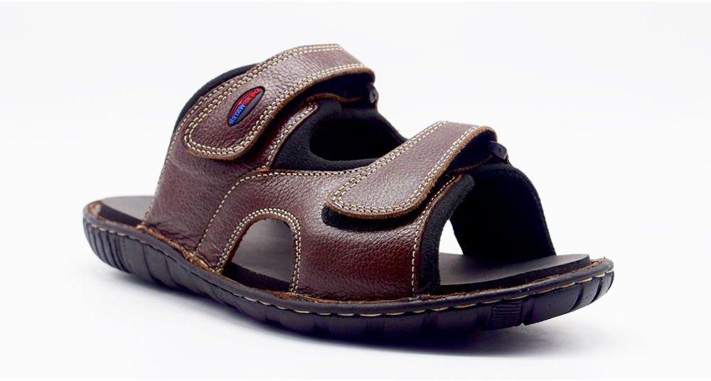 ShearWater Alpha Leather MCR diabetic Sandals For Men - Brown price ...