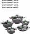 10-Piece Granite Cookware Set Black 34 x 34 x 34cm