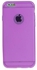 Translucent Frosted TPU Gel Case for iPhone 6 4.7-inch with Apple Logo Cutout – Purple