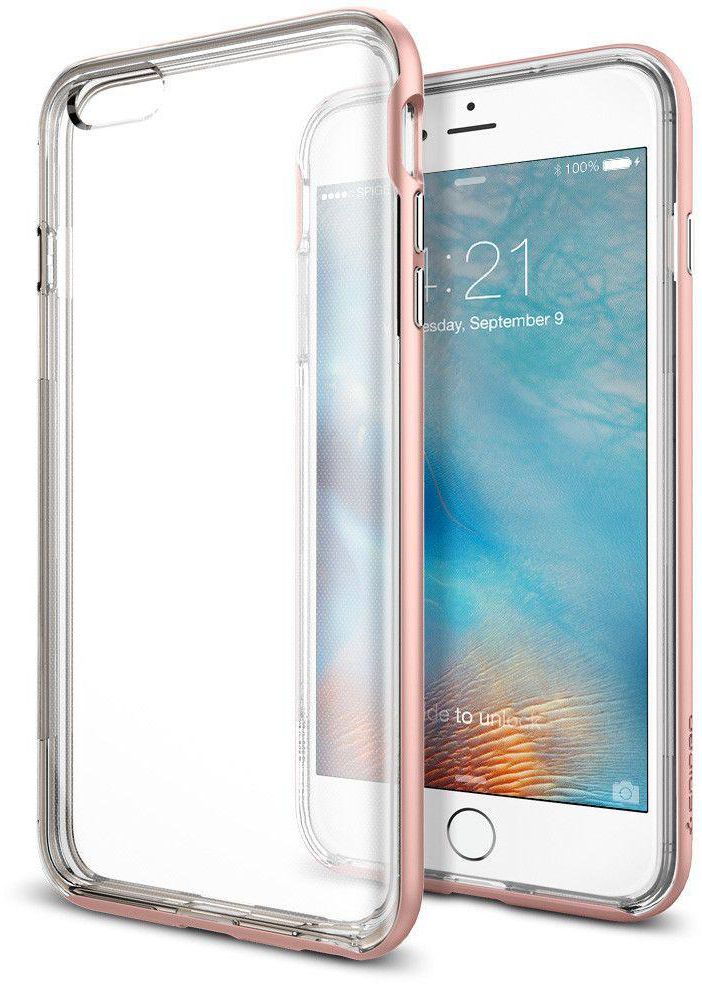 Spigen iPhone 6S PLUS / 6 Plus Neo Hybrid Ex transparent Back capsule cover / case - Rose Gold