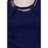 Faballey Gold Chain Link Top for Ladies Navy Navy Blue Small