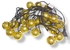 4 CM Gold Metal Corded Light Rope 20pcs - 6m