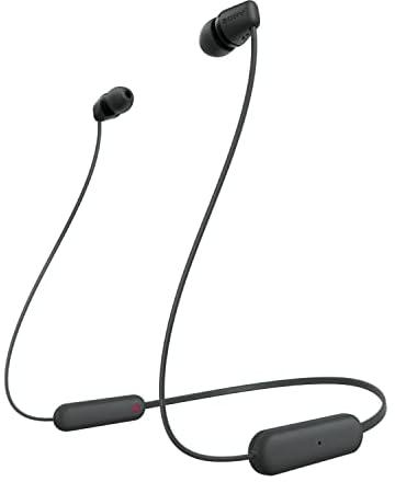 Sony WI-C100 Wireless in-Ear Bluetooth Headphones with Built-in Microphone, Black Headset