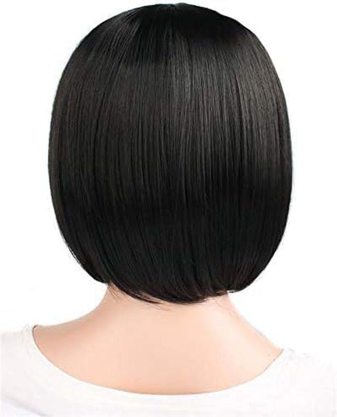 Synthetic Hair Extension Short Straight Black Color