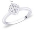 Peora Sterling Silver Rhodium Plated Raised Gallery Prong Solitaire Cubic Zircon Ring