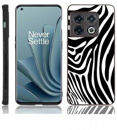 TPU Protection and Hybrid Rigid Clear Back Cover Case Zebra Clear for OnePlus 10 Pro