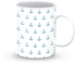 Stylizedd Mug - Premium 11oz Ceramic Designer Mug- Anchor blue