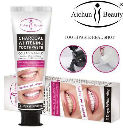 Aichun Beauty Charcoal Whitening Toothpaste.