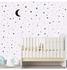Magic Star & Moon wall stickers Colorful Animals Horse Stars Wall Decals For Kids Girls Room DIY Poster Wallpaper Home Decor wall stickers for Bedoom,Living Room,Black