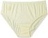 Dahab Womens Cotton Floral Side Stitched Detail Elastic Waist Brief Underwear, Color: Yellow, Size: 3XL