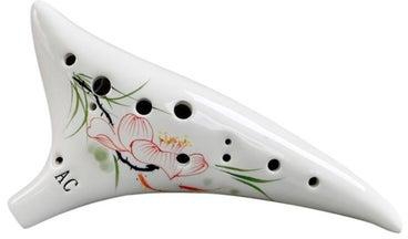 Ceramic Ocarina Alto C Hand Painted Flute