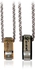 Mysmar White, Rose and Black Gold Plated Pair Pendant Necklace, MM510
