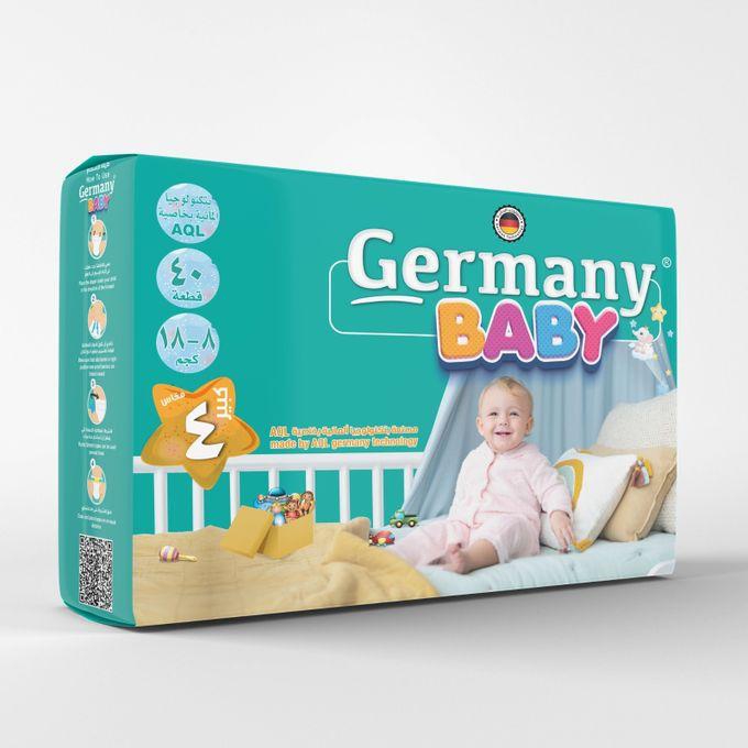 Germany Baby حفاضات جيرمني بيبي مقاس 4 من 8ك حتى 18ك- 40قطعة