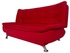 Art Home Velvet Sofa Bed - 3 Seaters - Red