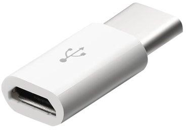 USB Type-C Male To Micro USB Connector Adapter White