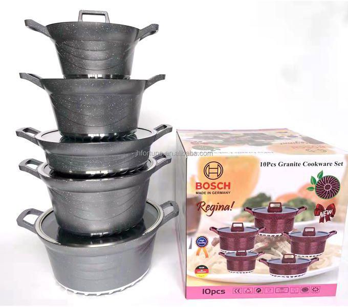 Bosch 10pcs Germany Nonstick Granite Cooking Pots