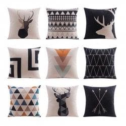 9PCS Good Quality Home Decoration Cushion Covers Pillow Cases