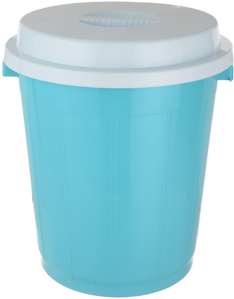 Get Al Wataneya Plastic Trash Bins, 50 Liter - Turquoise with best offers | Raneen.com